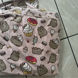 Pusheen Pink Cat Print Blanket